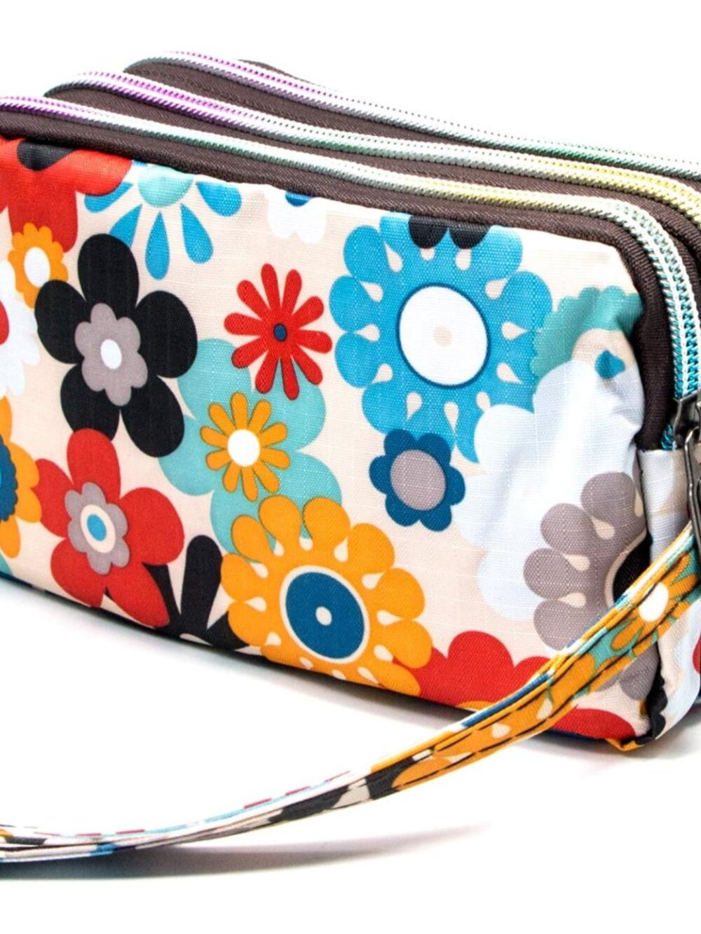 Large Capacity Wristlet Wallet - Women Printed Nylon Waterproof Handbag Clutch P